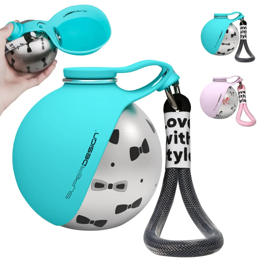 Tragbare 2-in-1 Hunde-Wasserflasche