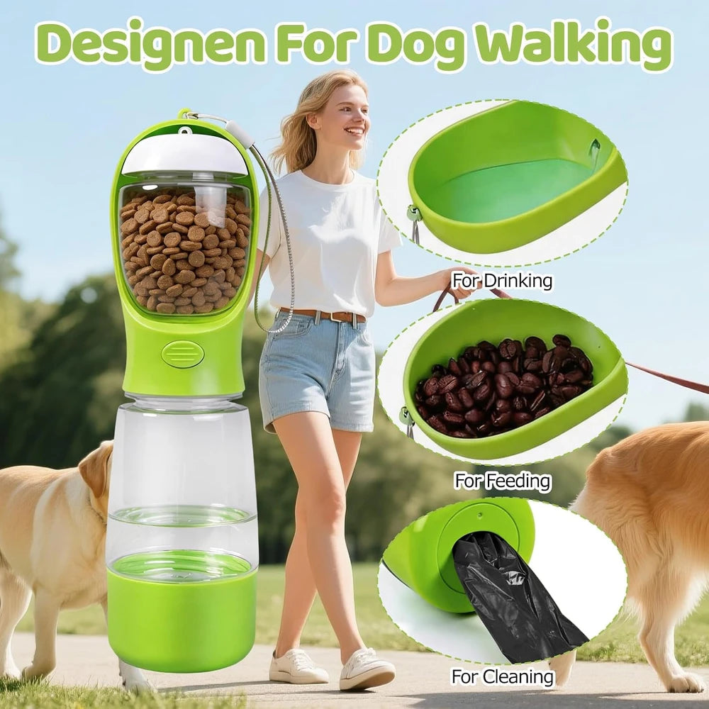 Multifunktionale Hundetrinkflasche für unterwegs