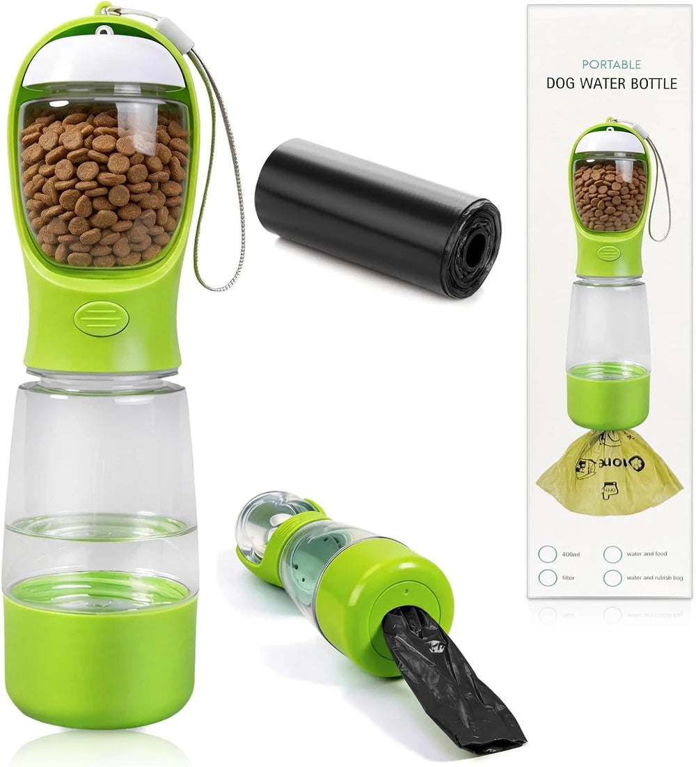 Multifunktionale Hundetrinkflasche für unterwegs